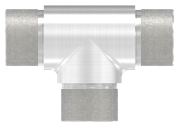 T-Stueck V2A fuer Rohr Ø 33-7 x 2-0 mm egal steckbar-11-3675.4
