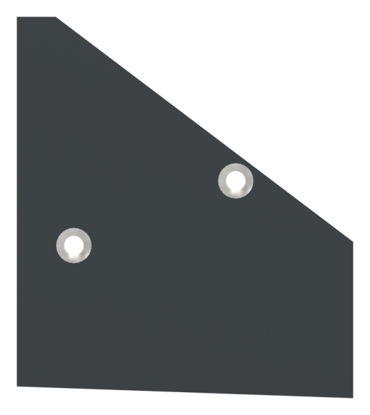 Endkappe Aluminium links RAL 7016 fuer Vordach eleganza canopy-88-11VDE-EK-LI.7016
