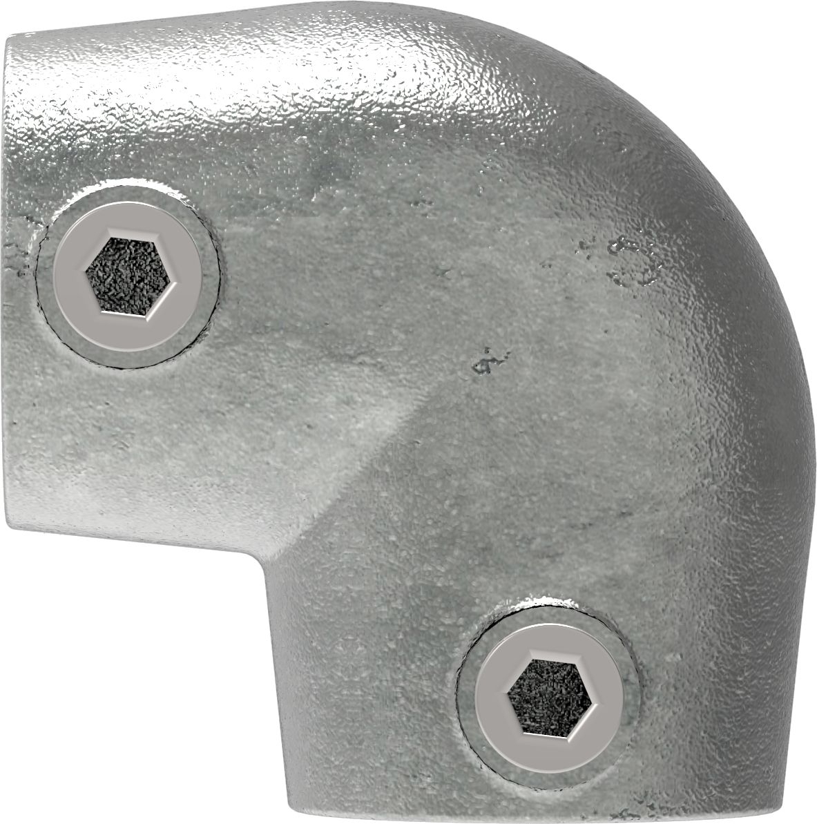 Rohrverbinder Bogen 90° verstellbar 0-11° Ø 48-3 mm -1 1-2- - Temperguss verzinkt - 154D48-154D48