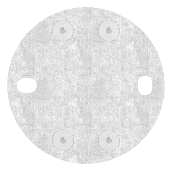 Wandbefestigung  Masse- 120x10 mm zum Spannen fuer Gelaenderpfosten Ø 42-4 mm - V2A-11-3065.4