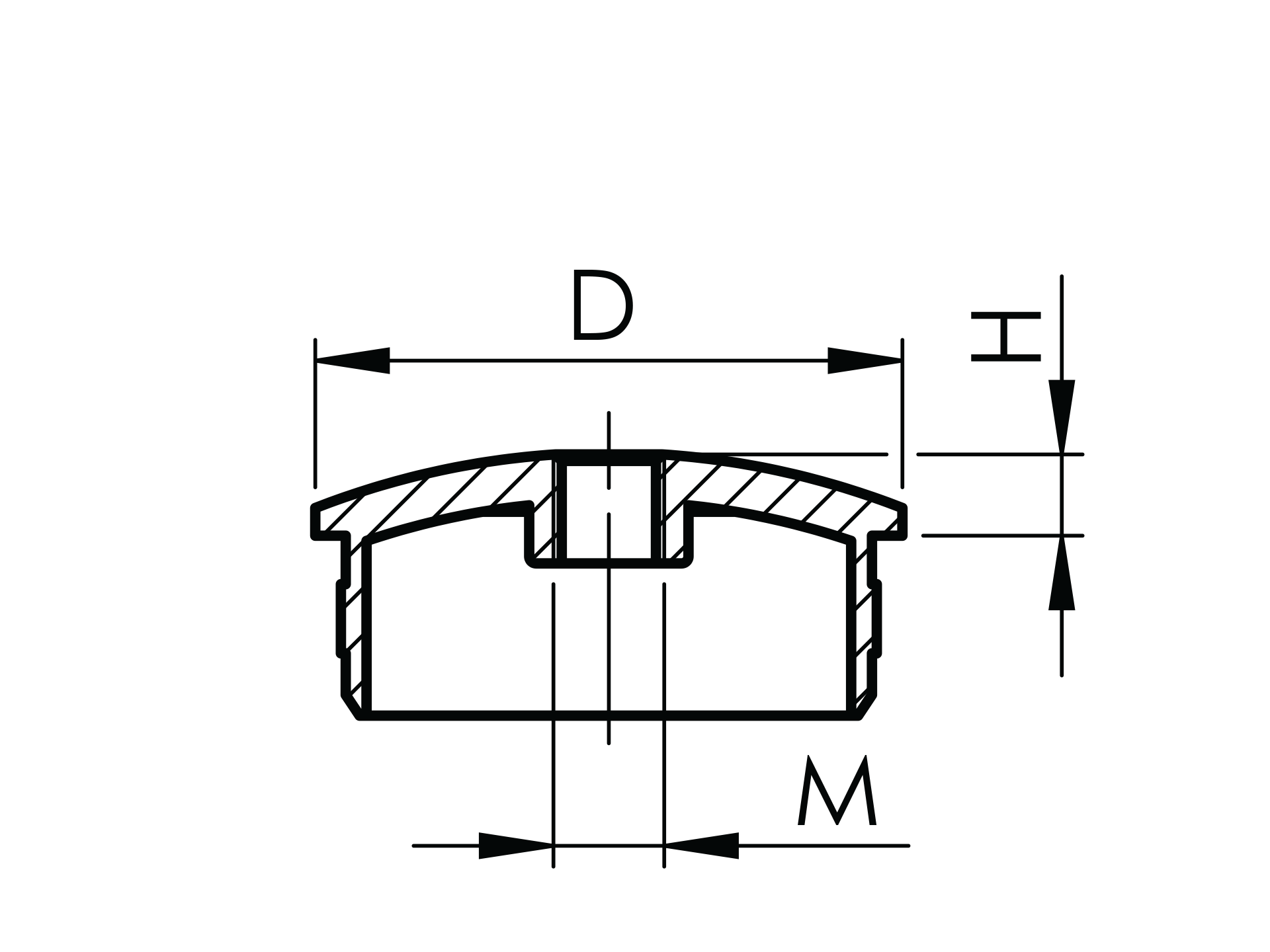 Endkappe Edelstahl AISI 304 fuer Rohr D 42-4x2-0 mm mit Gewinde M8- geschliffen-89-11A5735242R-A.4