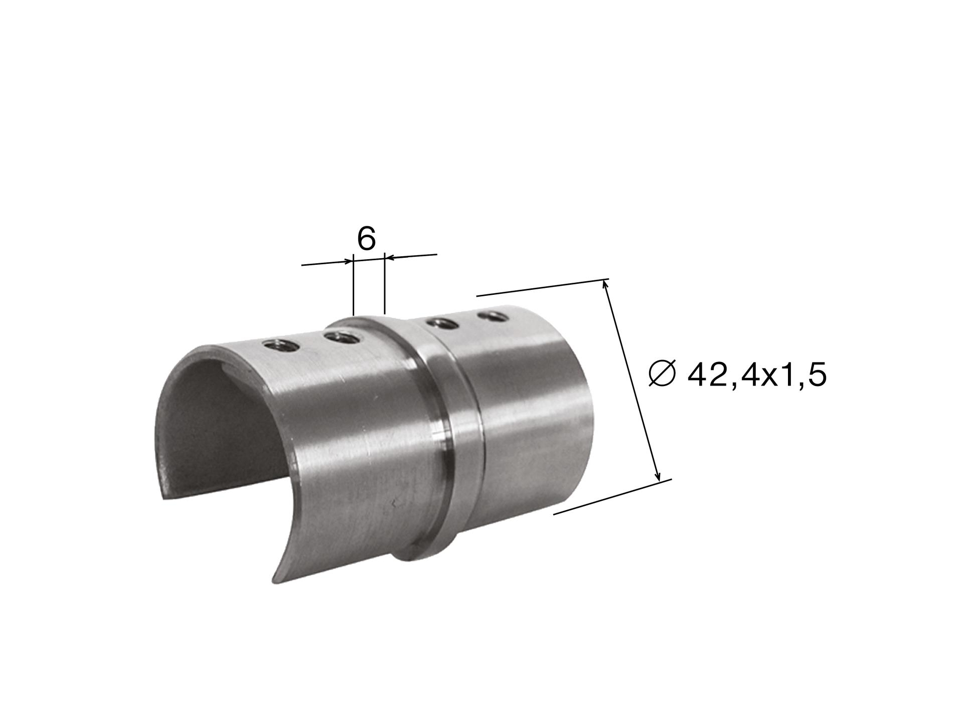 Nutrohrverbinder Edelstahl AISI 304 D 42-4x1-5 Schliff fuer Glas-89-11A6790042-A.4
