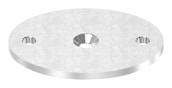Ankerplatte Masse- 75 x 55 x 4 mm mit Zentrierbohrung- Ø 10 mm V2A-11-2204.4