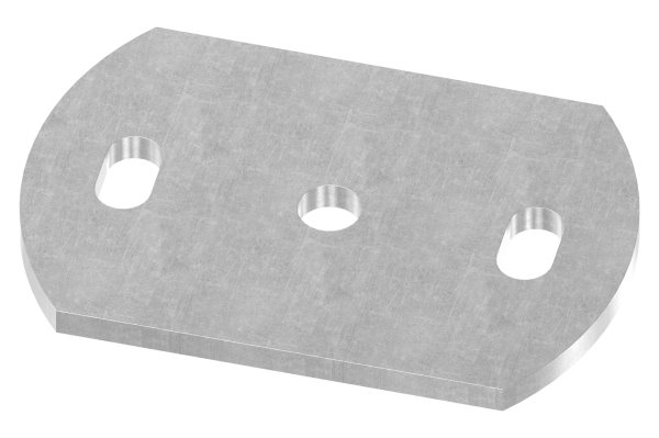 Ankerplatte 120x80x6 mm 3 Bohrungen -  Stahl roh-30-2882.8