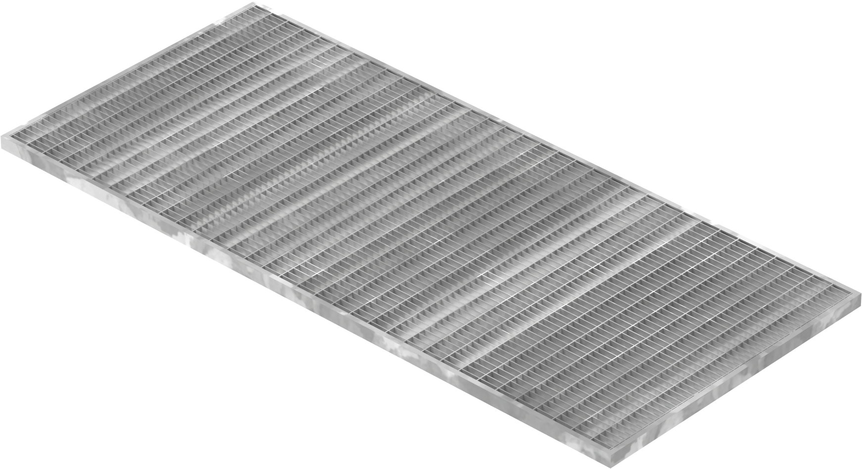 Lichtschachtrost Baunormrost - Masse-  490x1090x20 mm 30-10 mm - aus S235JR -St37-2- im Vollbad feuerverzinkt-23-491093120.7