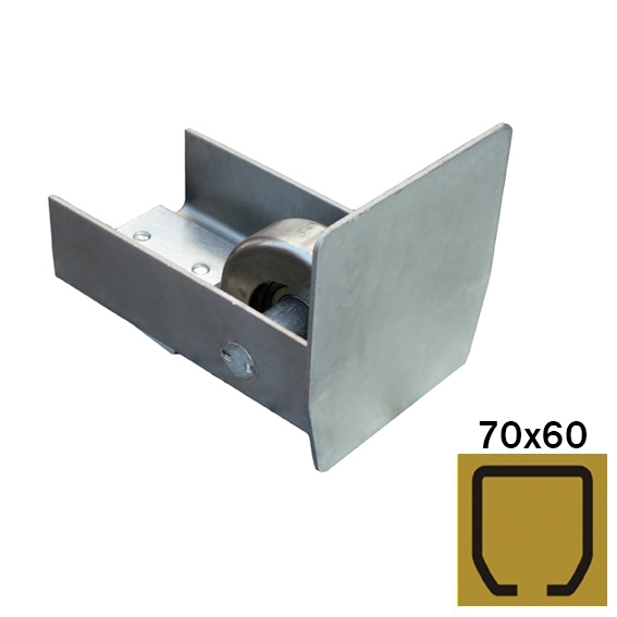 Endrad fr Laufschiene Stahl verzinkt fr Profil 70 x 60 mm L=115 mm-89-11H14N70X60-A.4