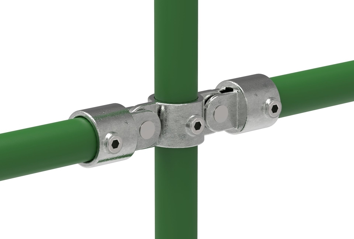 Rohrverbinder Gelenkstueck doppelt 180° Ø 26-9 – 60-3 mm - Temperguss verzinkt - 167-167