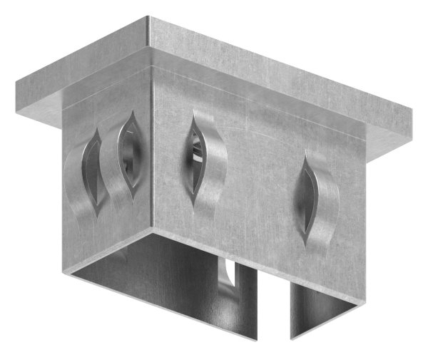 Stahlstopfen flach - mit M8 - fuer Rohr 50x30x2-0-3-0 mm - Stahl S235JR- roh-30-2954.8