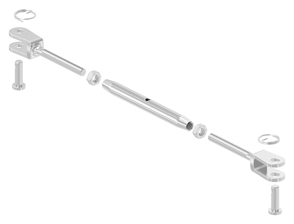Wantenspanner - Gabel-Gabel - Gewinde M5 - V4A-11-2890.1
