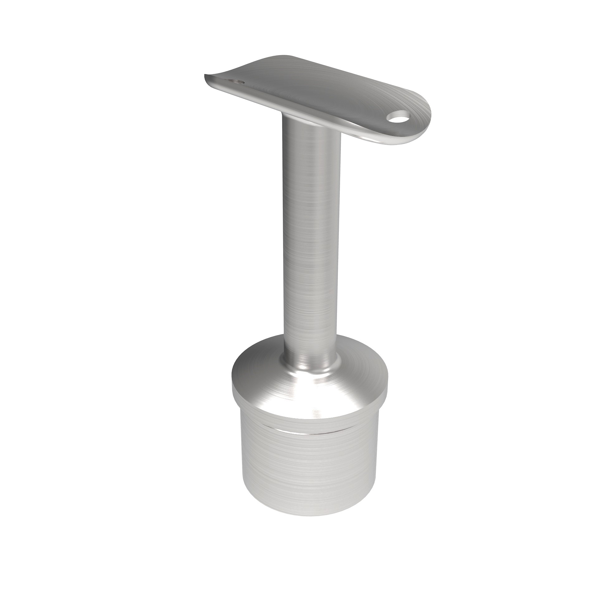 Handlaufhalter Edelstahl AISI 316 fuer Pfosten D42-4x2 mm Handlauf D42-4 mm Schliff-89-11A140710242-A.4