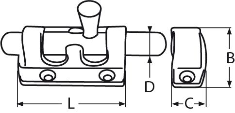 Schieberiegel Breite- 30 mm - 38 mm V4A - Verkauf in VPEs-66-64-411.8413