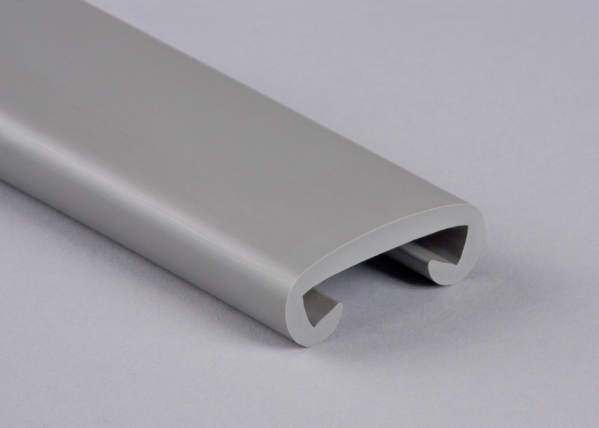 Kunststoffhandlauf fuer 40 x 8mm- verkehrsgrau- 25 Meter-88-11F408.004