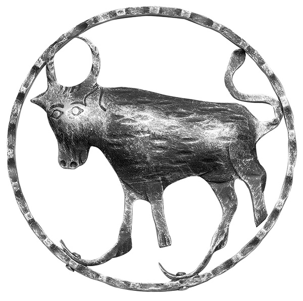 Sternzeichen Stier -  Ø 200x5 mm - Stahl S235JR- roh-30-3179.8
