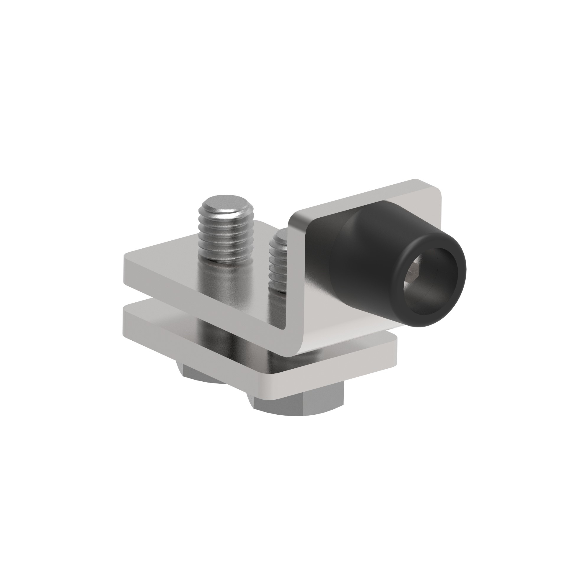 Endanschlag Stahl verzinkt fr Profil 57 x 67 mm mit Gummipuffer-89-11H2257X67-A.4