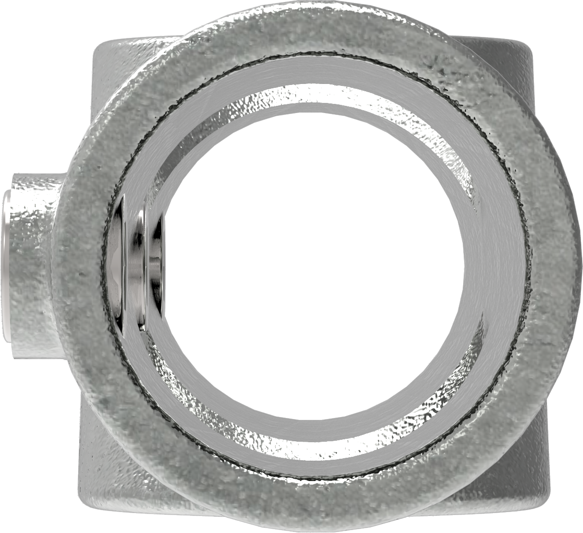 Rohrverbinder Kreuzstueck 30-45° Ø 33-7 mm -1- - Temperguss verzinkt - 130B34-130B34