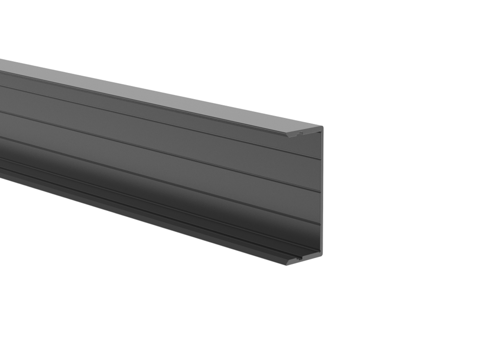 U-Adapter Aluminium 50x20 mm 6-0 m Anthrazit RAL 7016 fuer Zaunlamellen MODEL46-89-11FGAL46U6000R7016-A.4