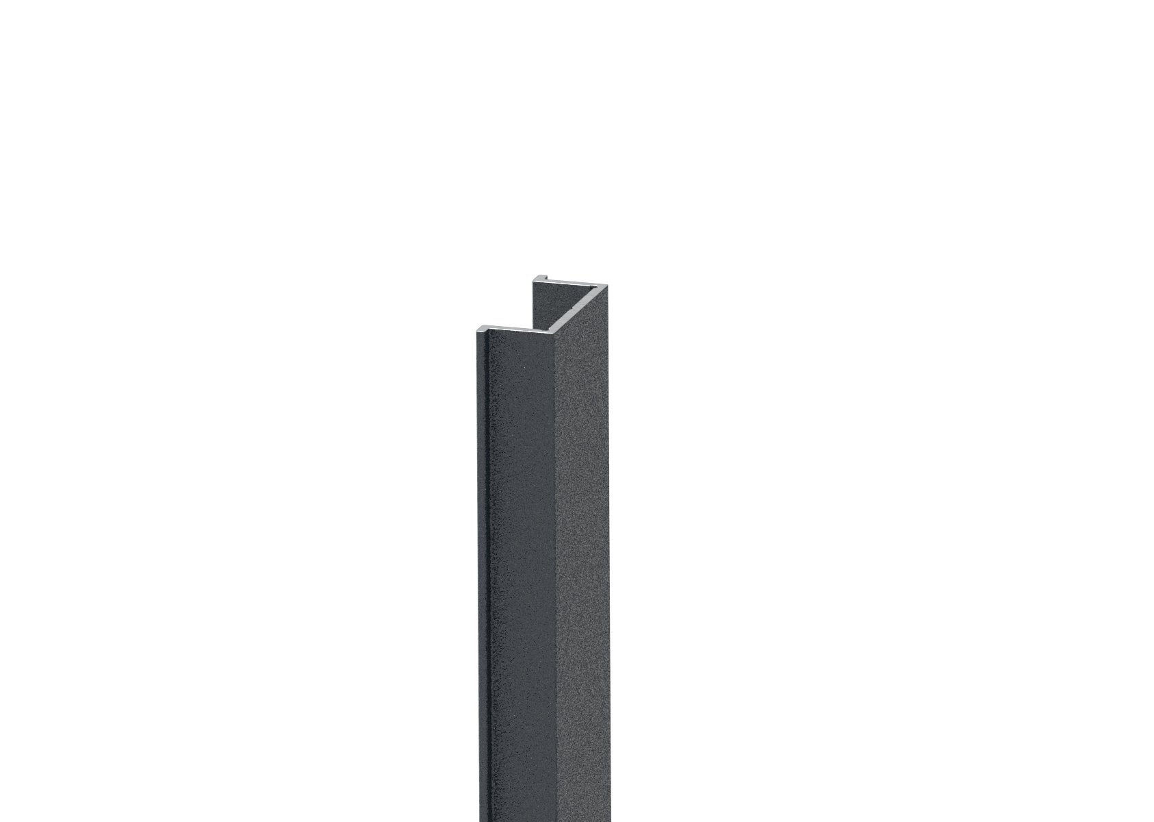 Abdeckleiste Aluminium 20 x 8 mm 1-85 m Anthrazit RAL 7016 strukturiert pulverbeschichtet-89.FGPC20X81850R7016