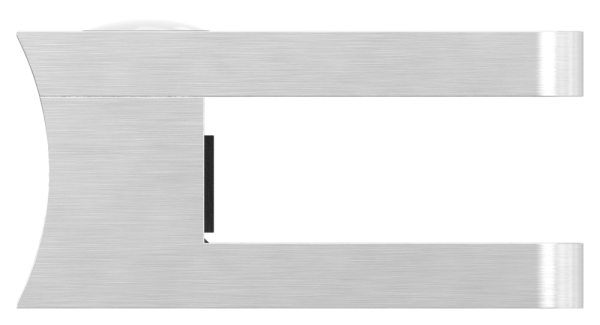 Glasklemme Edelstahl V2A 45 x 55 x 28-5 mm fuer Rohr Ø 60-3 mm eckig-88-113660.V2A