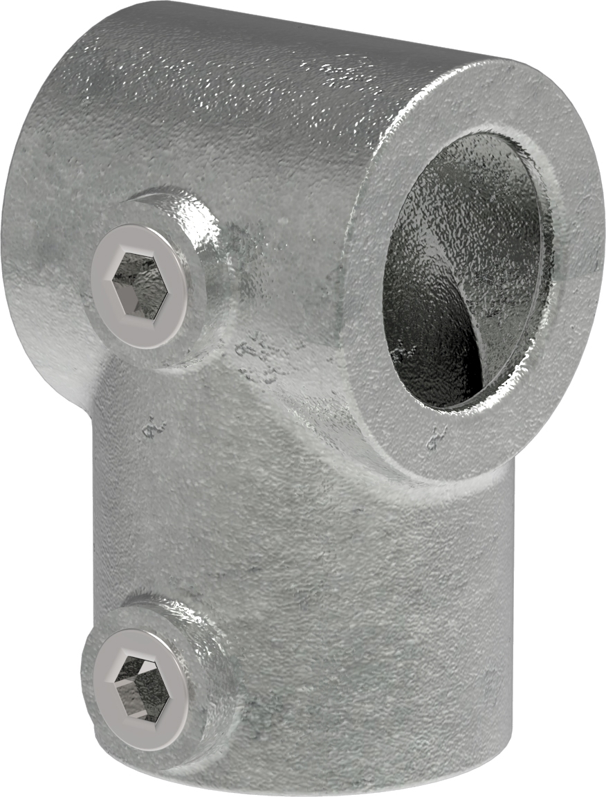 Rohrverbinder T-Stueck kurz Ø 48-3 mm -1 1-2- - 33-7 mm -1- - Temperguss verzinkt - 101D48-B34-101D48-B34