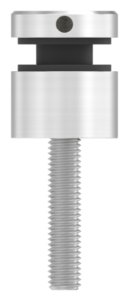 Glaspunkthalter Edelstahl V2A Ø 16 mm Klemm 4-0–8-0 mm Gewinde M5 flach geschliffen-88-1160260.240