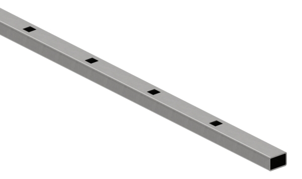 Rechteckrohr - Masse- 30x20x2 mm - Laenge- 3000 mm - Stahl S235JR- roh-30-2103.8