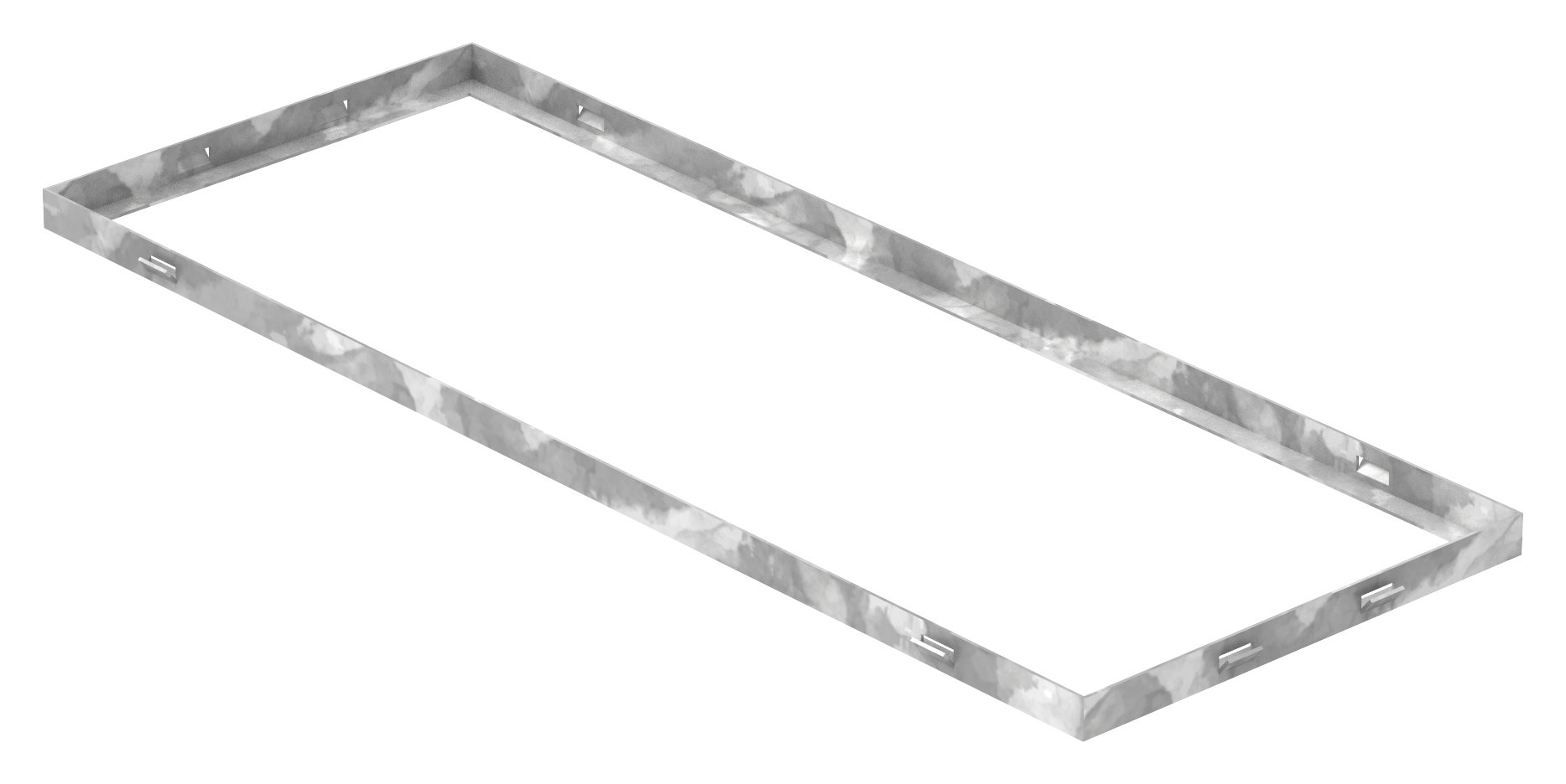 Zarge - Masse- 300x800x23 mm - fuer Rosthoehe 20 mm - aus S235JR -St37-2- bandverzinkt-23-308020.7