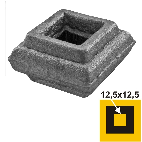 Schmiedeelement quadratisch Stahl roh 34x34mm fuer Vierkantstab 12-5x12-5mm-89-11E4013125X125-A.4
