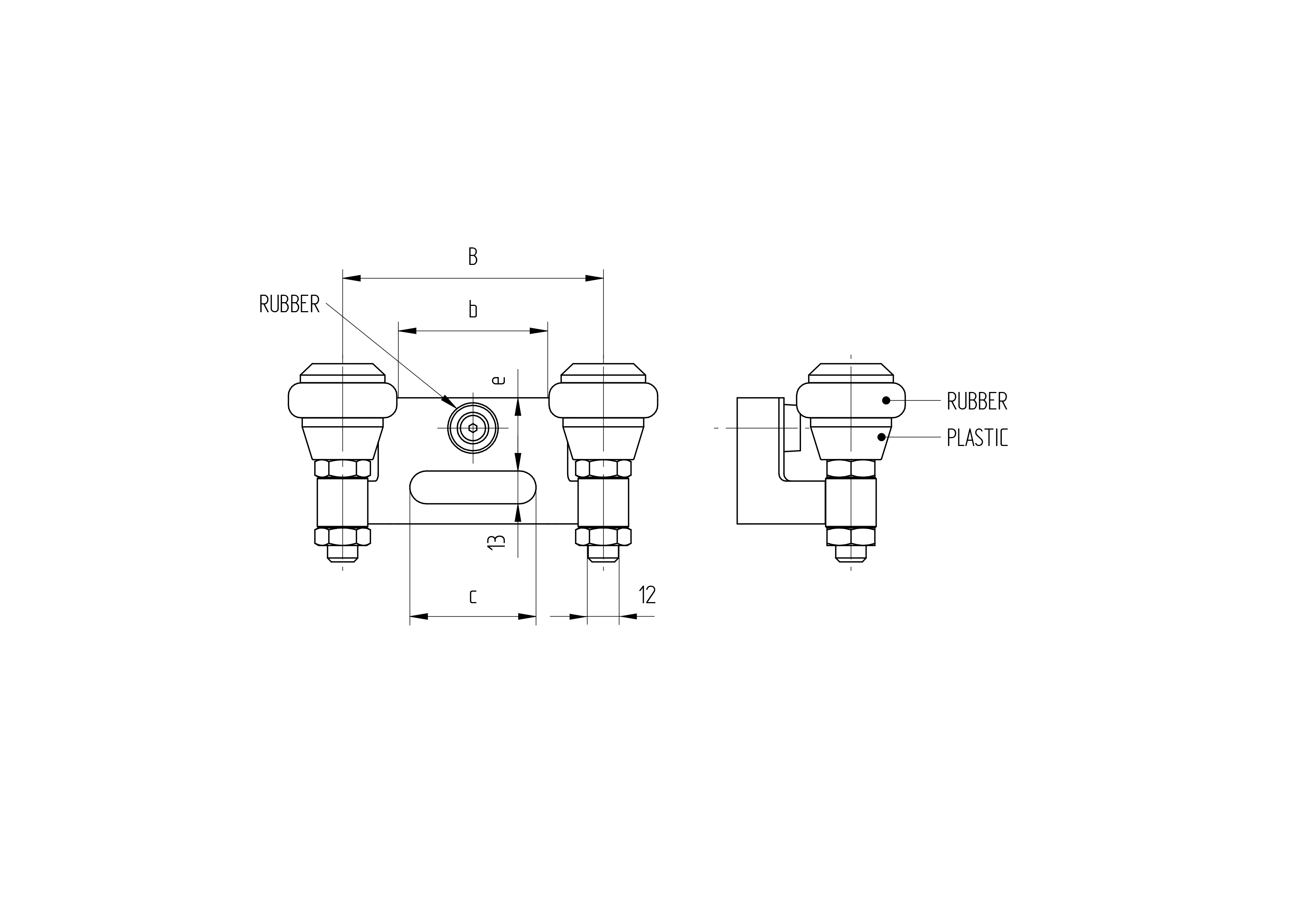 Auflaufschuh fuer Schiebetore Edelstahl V2A roh fuer 40 mm Rahmen-89-11H83740P-A.4