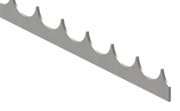 Zackenleiste Laenge- 2000 mm Material- 3 mm Stahl S235JR- roh-30-1587.8
