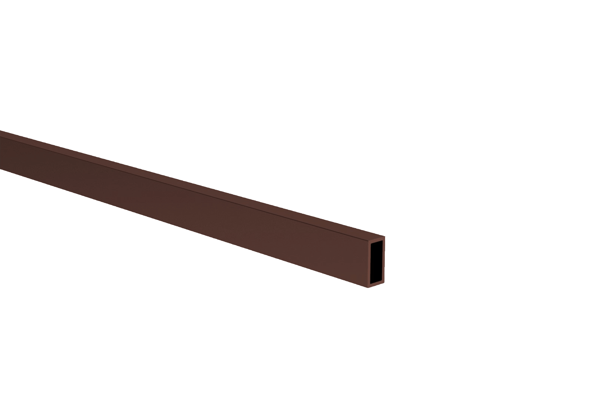 Zaunfuellung Aluminium 20 x 10 x 1-5 mm 6-0 m Braun RAL 8017 strukturiert-89.FGS20X10X156000R8017