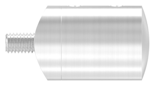Querstabhalter V2A Edelstahl – Anschluss 33-7 mm fuer Rundstaebe 12 mm mit Sackloch Abschluss links inkl- Schrauben-11-1028.4