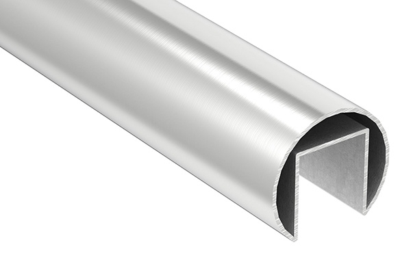 Nutrohr Ø 48-3x1-5 mm mit Nut- 27x30 mm Laenge- 3000 mm V2A Edelstahl-12-2021.43M