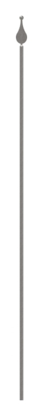 Zaunstab Laenge- 1200 mm Material Ø 12 mm - Spitze mit Kugel Stahl S235JR- roh-30-1245.8