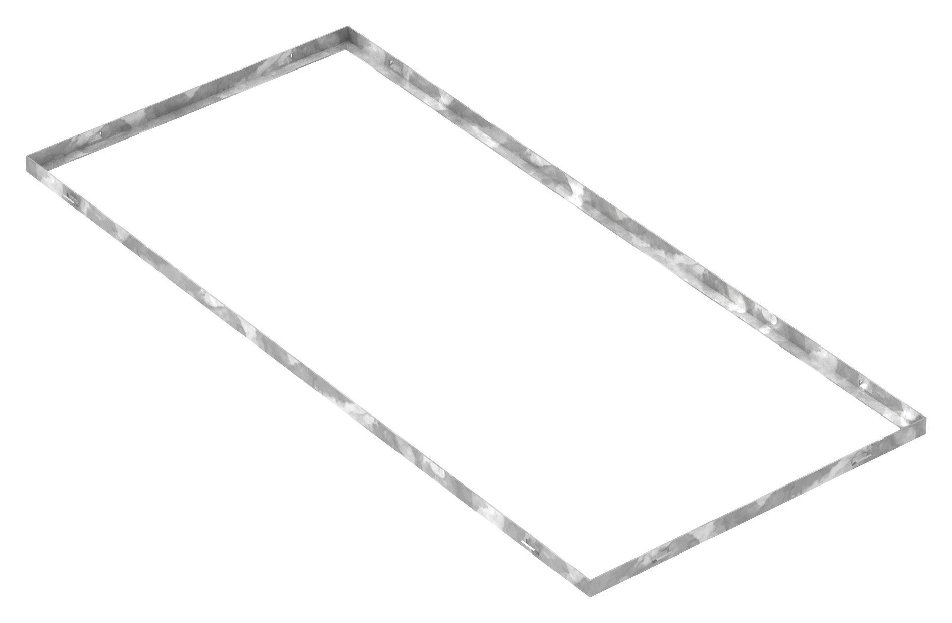 Zarge - Masse- 500x1100x23 mm - fuer Rosthoehe 20 mm - aus S235JR -St37-2- bandverzinkt-23-5011020.7