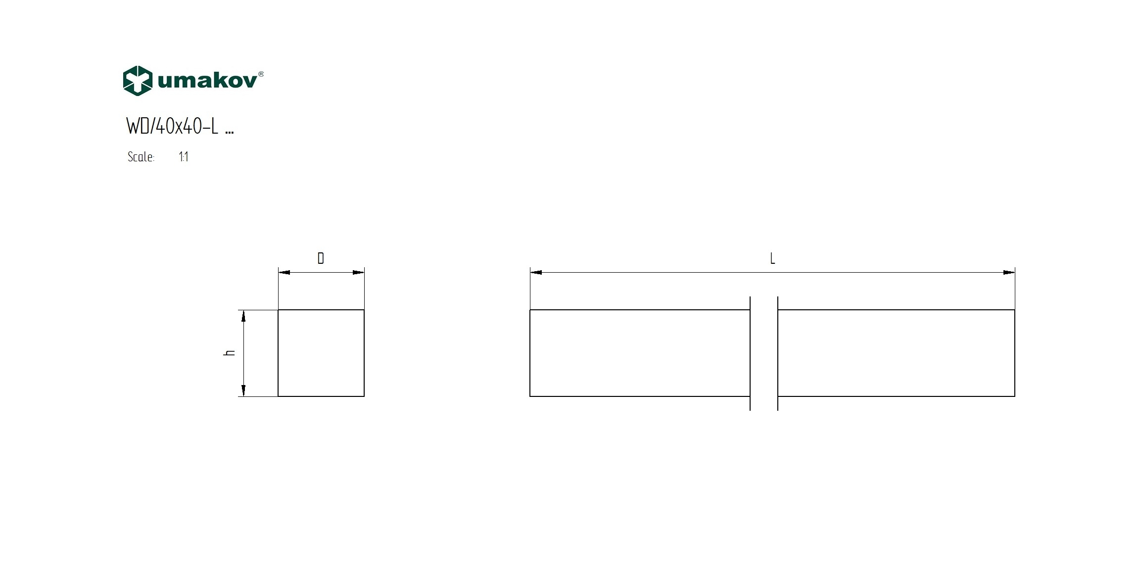 Holzhandlauf Buche 40 x 40 mm L = 2500 mm roh-89-11WB40X40L2500-A.4