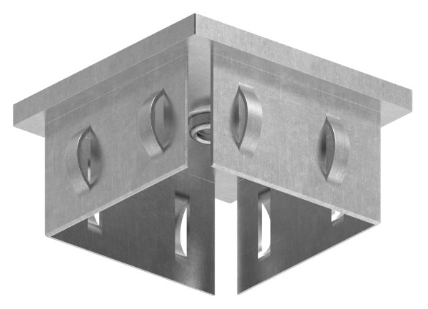 Stahlstopfen flach - mit M8 - fuer Rohr 60x60x2-0-3-0 mm - Stahl S235JR- roh-30-2952.8