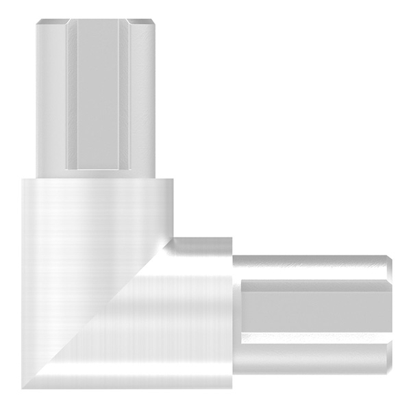 Eckverbinder Edelstahl V2A fuer Klemmprofil Ø 27 x 1-5 mm geschliffen Korn 240-88-1155321.240