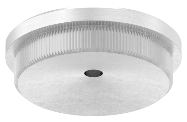 Einsteckkappe V2A Edelstahl fuer Rohr Ø 48-3 mm- Wandstaerke 2-5 mm- flach- Entwaesserungsbohrung-11-5074.4