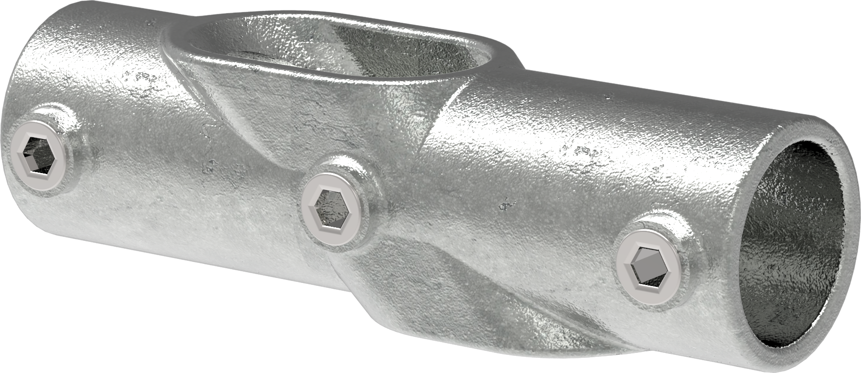 Rohrverbinder - Kreuzstueck 30-45° - 130 - 33-7 mm - 48-3 mm - 1- - 1 1-2- - Feuerverzinkt u. Elektrogalvanisiert-130