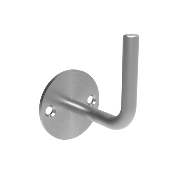 Handlaufhalter - mit Ronde 70 x 4 mm - zum Anschweissen - 2 Bohrungen - Edelstahl V2A AISI304-11-2606-A.4