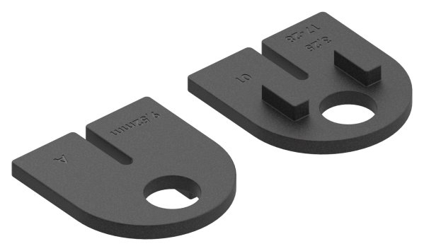 1 Paar Gummis zu Glasklemme 63x45x28 mm AbZ fuer 9-52 mm Glas VSG-10-2295ABZ.0