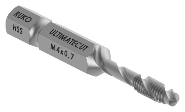 Kombi Gewindebohrer HSS M4x0-7 54 mm 1-4- Sechskant fuer Blech-88-11LED-NU-ZU.11