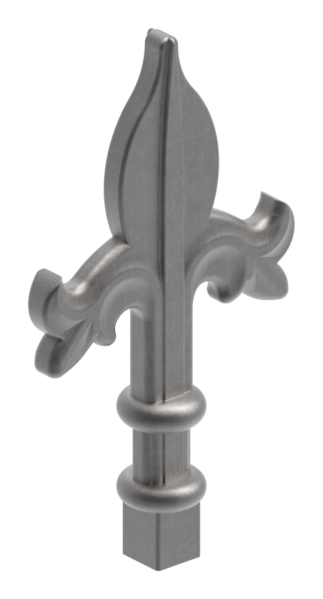 Zaunspitze - Hoehe- 140 mm - Material- 14x14 mm - Stahl S235JR- roh-30-2507.8