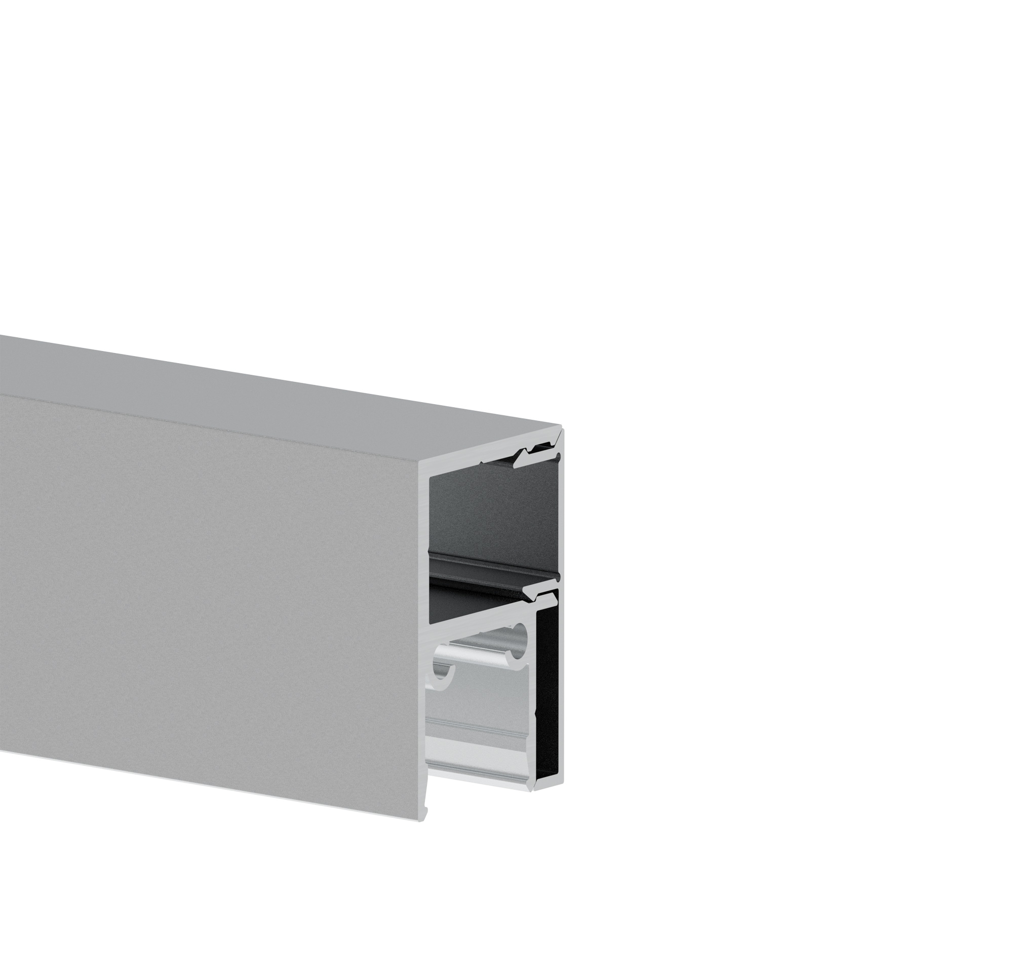 Zaunadapter Aluminium 6000 mm fuer 6-8mm Glas - 20mm Fuellung Satin-Inox-89-11FGA20G6000SVA-A.4