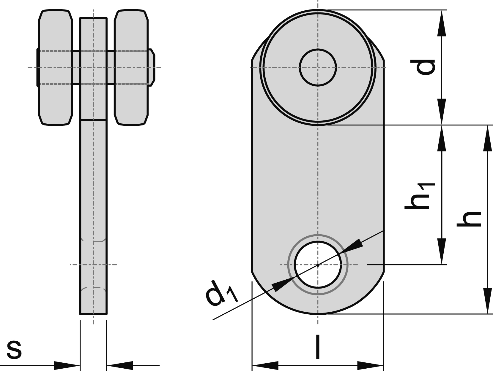 Einfachrolle zum Einhaengen MEA Gr- 3 verzinkt Ø 48 mm 10336815-60-0165.7