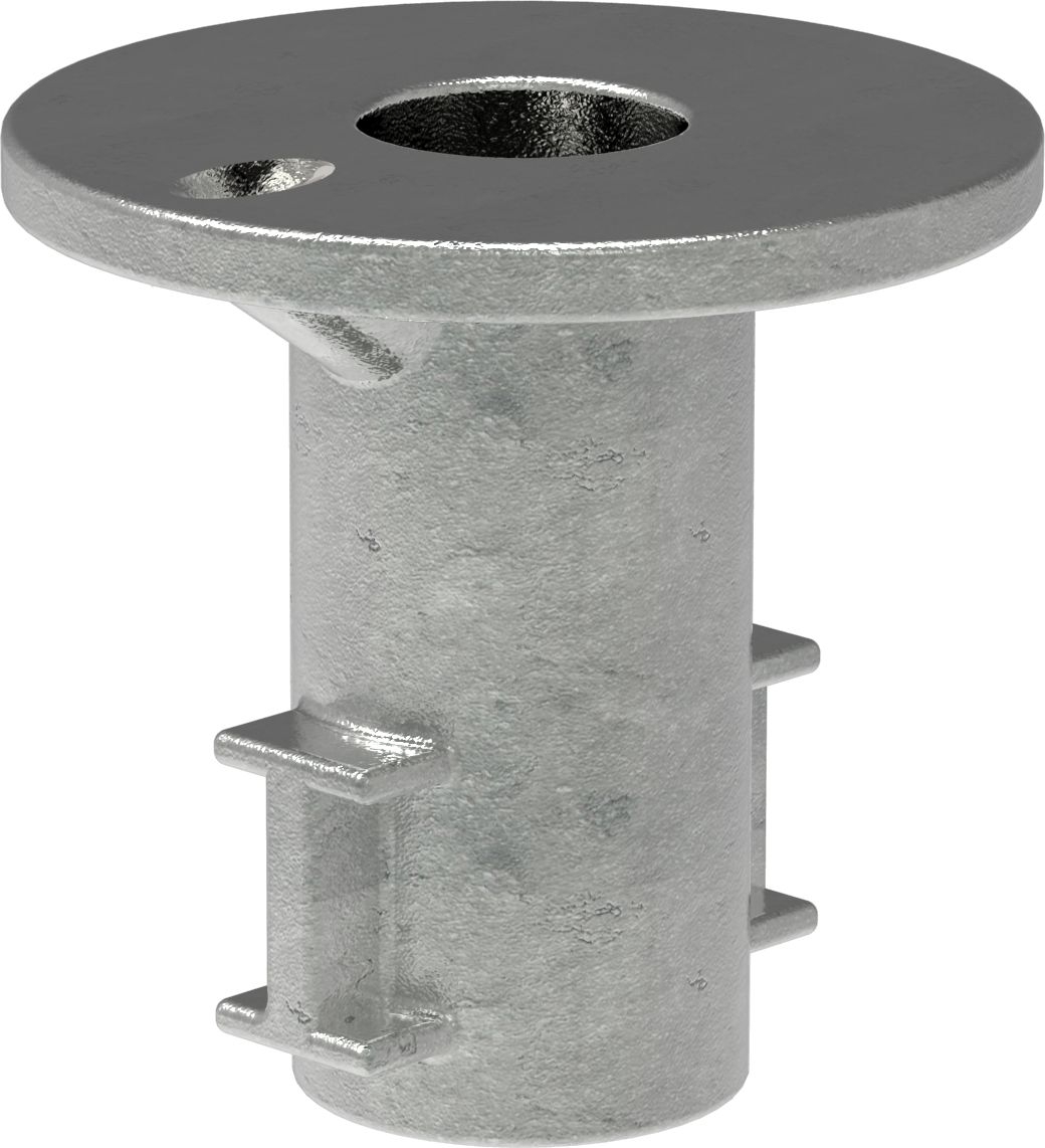Rohrverbinder - Bodenhuelse - 134B34 - 33-7 mm - 1- - Feuerverzinkt u. Elektrogalvanisiert-134B34