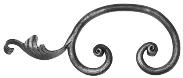 Rundeisenbarock - Masse- 270x110 mm - Stahl S235JR- roh-30-1919.8