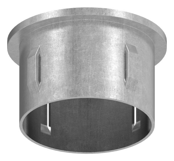 Stahlstopfen flach - mit M8 - fuer Rundrohr Ø 48-3x2-5-2-9 mm - Stahl S235JR- roh-30-2935.8