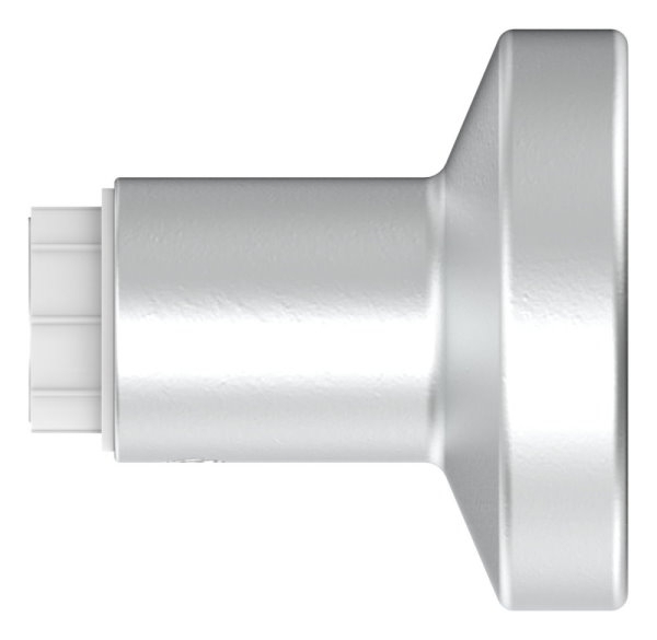 Tuerknopf Aluminium Lochteil gerade matt gebuerstet-12-3021.6