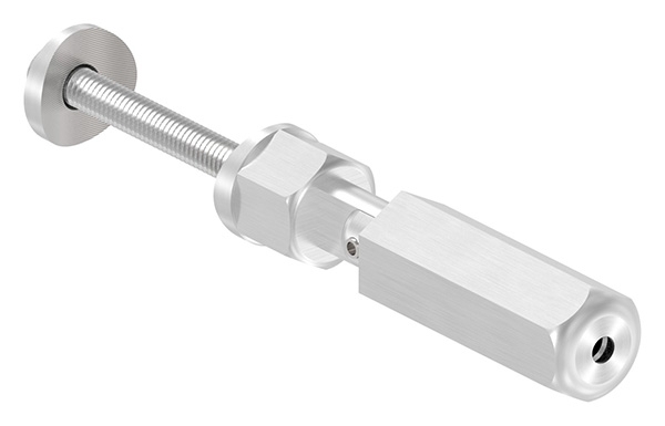 Gewindeterminal mit Gelenk - Fuer Seil Ø 4 mm bis Ø 8 mm - zur Selbstmontage - fuer Pfosten Ø 42-4 mm - V2A-11.2900
